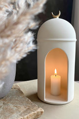 Quba Minaret keramik lysestage – islamisk hjemmedekoration
Quba Minaret ceramic candle holder – Islamic home decoration
