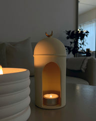 Quba Minaret keramik lysestage – islamisk hjemmedekoration
Quba Minaret ceramic candle holder – Islamic home decoration