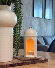 Quba Minaret keramik lysestage – islamisk hjemmedekoration
Quba Minaret ceramic candle holder – Islamic home decoration