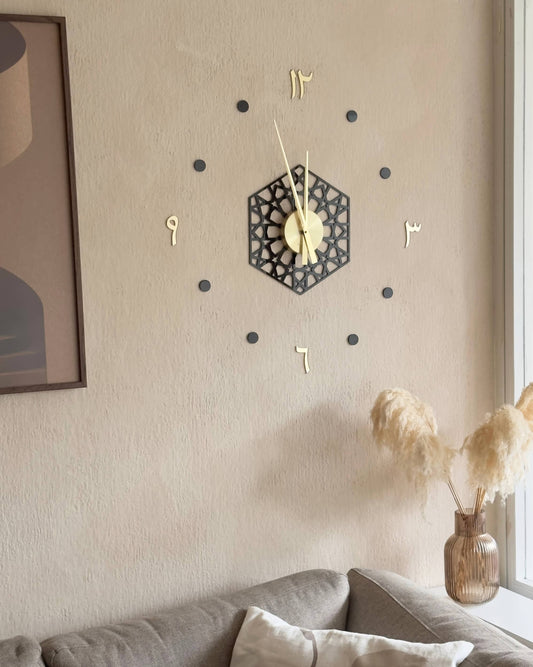 Wall clock Al-Asr - Hexagon