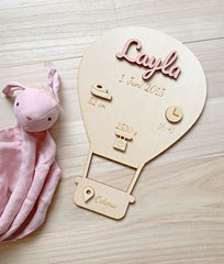 Geburtsbrett - Luftballon