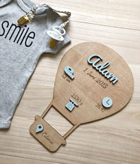 Geburtsbrett - Luftballon