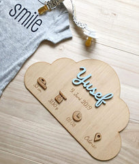 Geburtstafel – Wolke