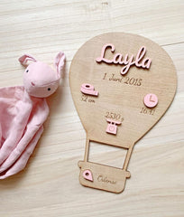 Geburtsbrett - Luftballon