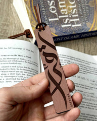 Iqra bogmærke i træ med arabisk kalligrafi til Koranen eller andre bøger