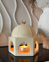 Quba Dome keramik lysestage – islamisk dekoration til Ramadan og Eid
Quba Dome ceramic candle holder – Islamic decoration for Ramadan and Eid