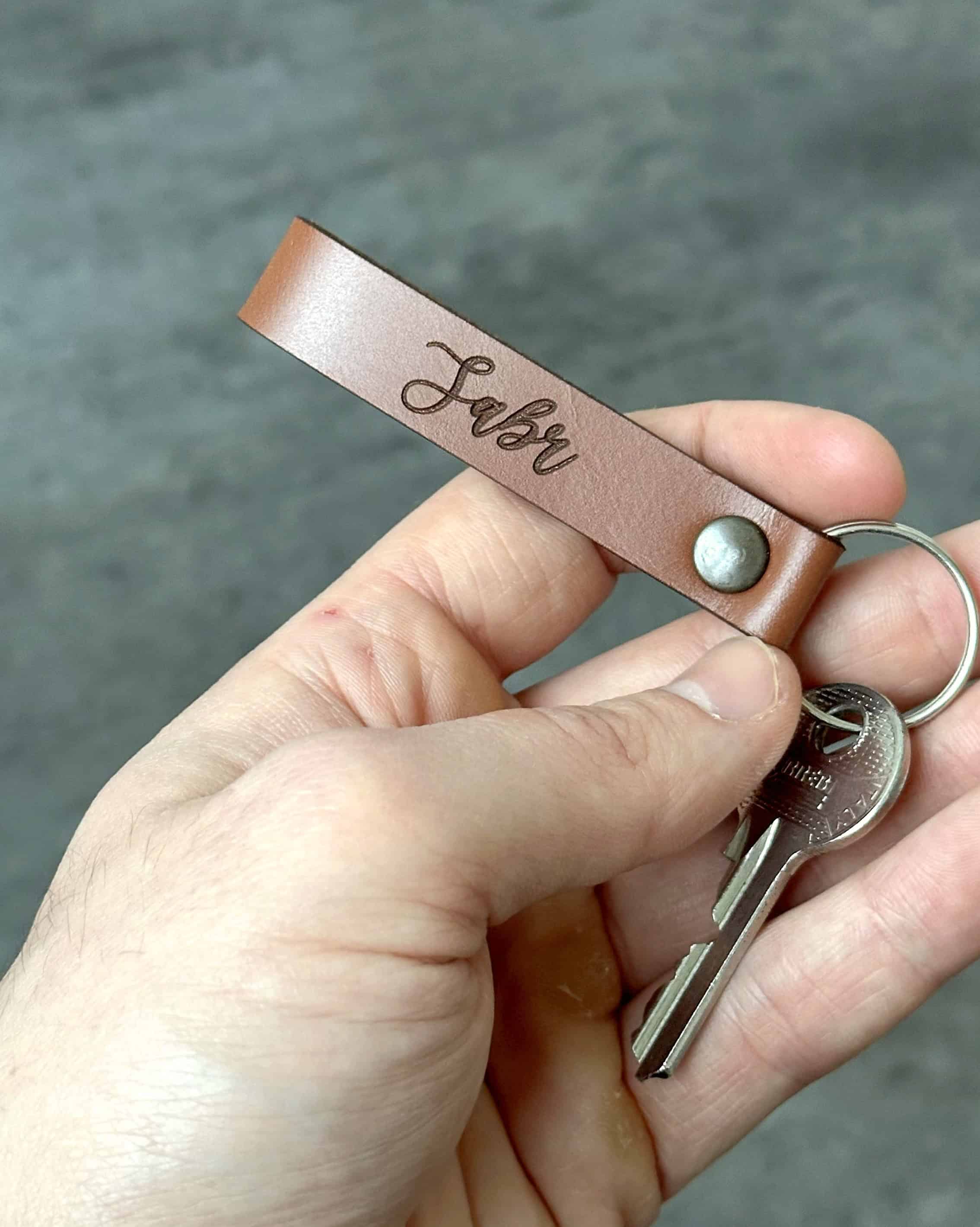 decorative keyring i læder