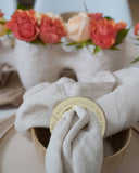 Acceptance servietring i guld spejlakryl med teksten May Allah accept from you