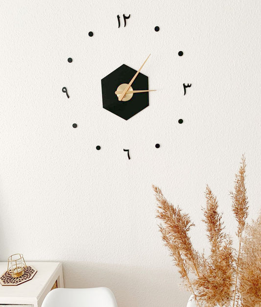 Exklusiv väggklocka - svart akryl