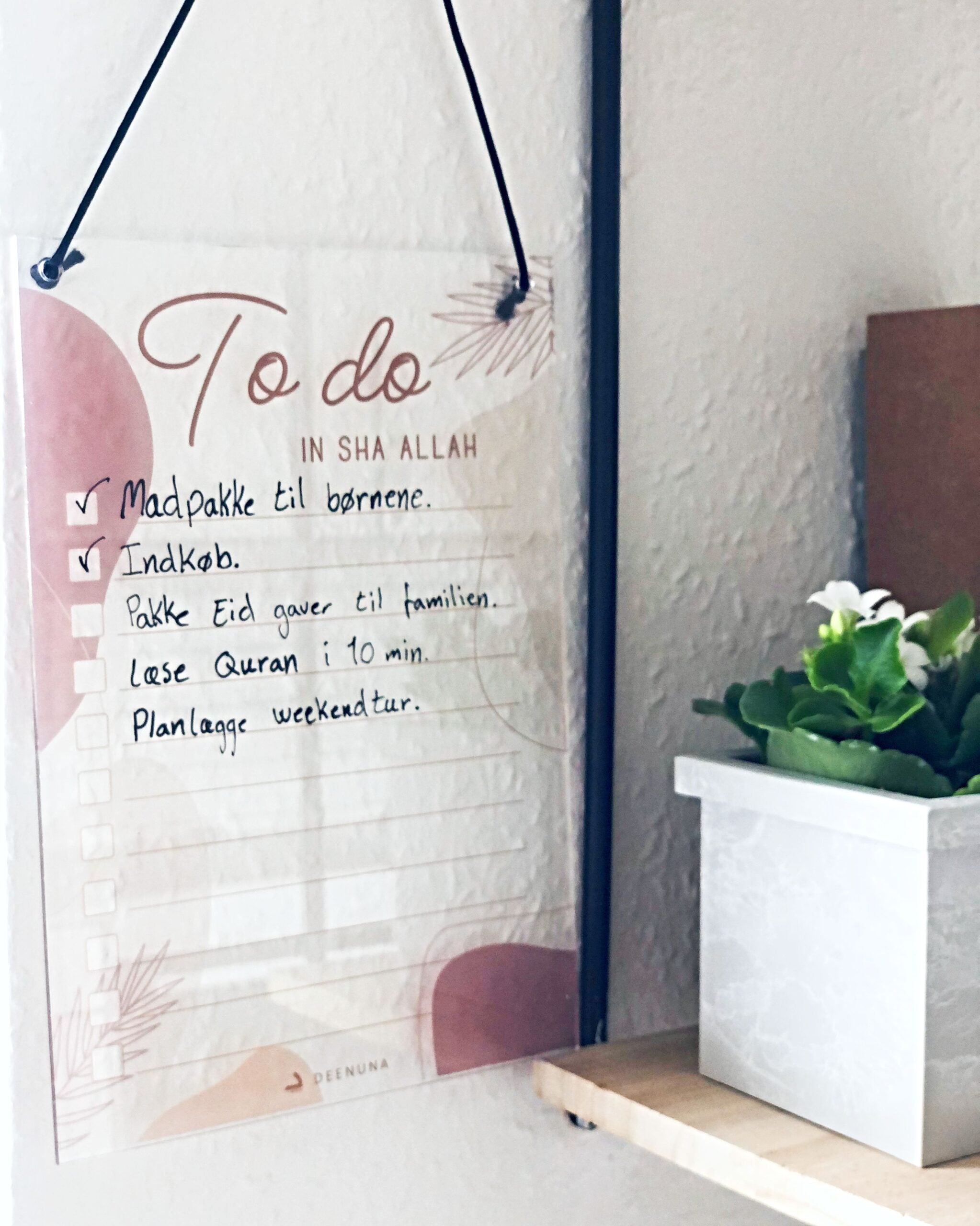 To do-liste i akryl med afkrydsningsfelter til genanvendelig planlægning og organisering